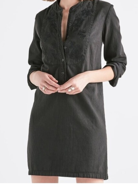 Lucky Brand Dresses & Skirts - Lucky Brand Women's Black Button-Front Tunic Dress